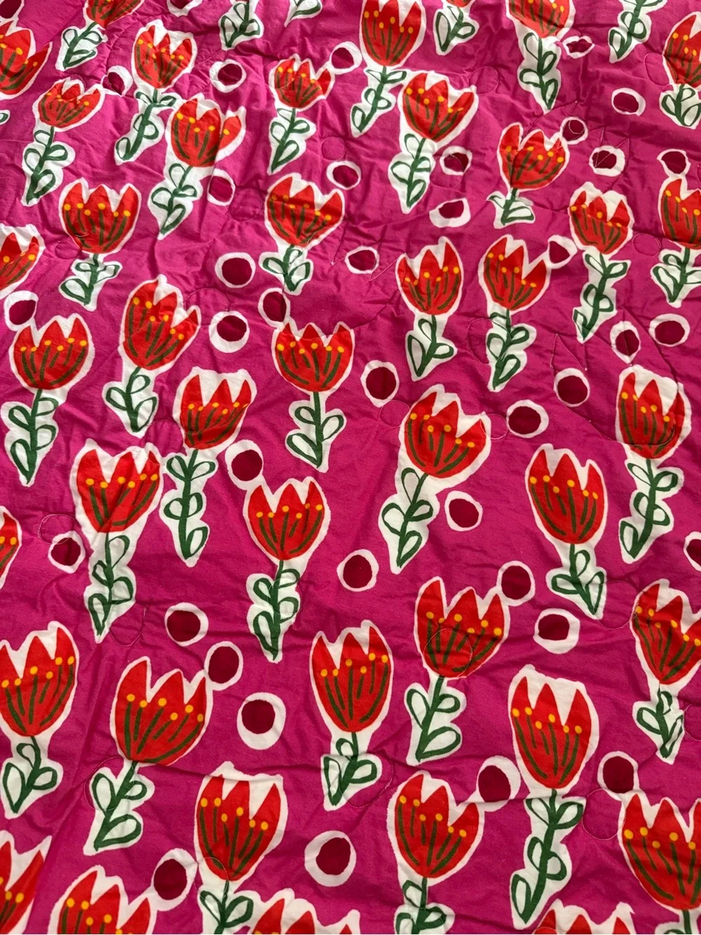 Anthropologie Isabelle Floral Animal Pattern Toddler Quilt